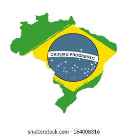 brazil design over white background vector illustration