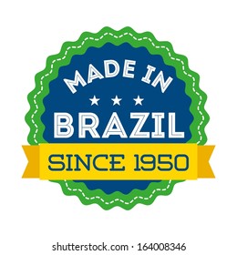 brazil design over white background vector illustration 