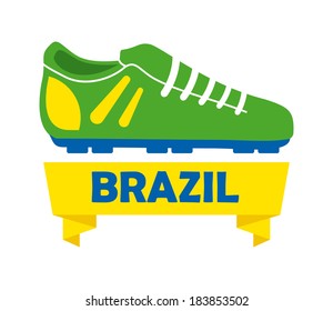 Brazil design over white background, vector illustration