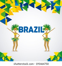 Brazil design over white background, vector illustration