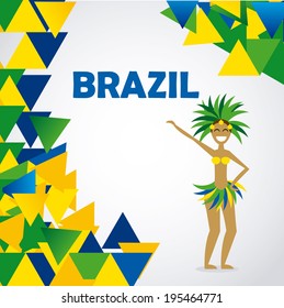 Brazil design over white background, vector illustration