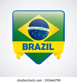 Brazil design over white background, vector illustration
