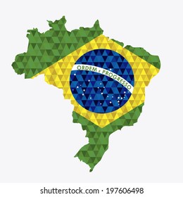 Brazil design over white background, vector illustration