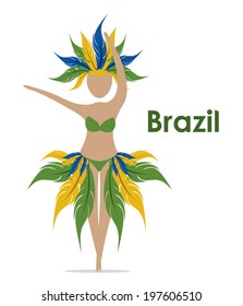 Brazil design over white background, vector illustration