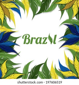 Brazil design over white background, vector illustration