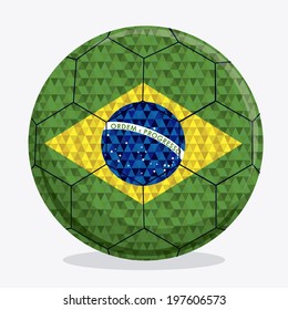 Brazil design over white background, vector illustration