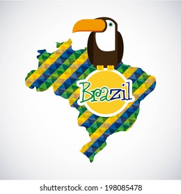 Brazil design over white background, vector illustration