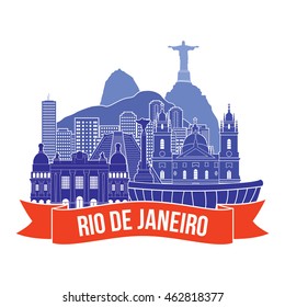  Brazil detailed skyline. vector illustration