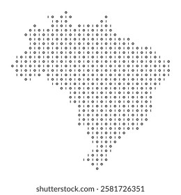 Brazil Digital Maps Illustration Halftones Background for Presentation. Brasil Country Map with Dot Halftone Style.