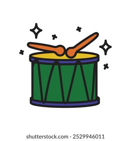 Brazil Doodle Illustration - Drum