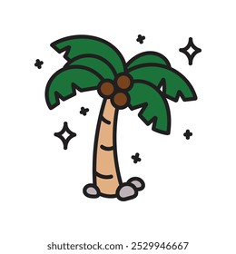 Brazil Doodle Illustration - Palm Tree