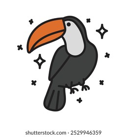 Brazil Doodle Illustration - Toucan