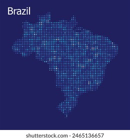 brazil dotted map blue background