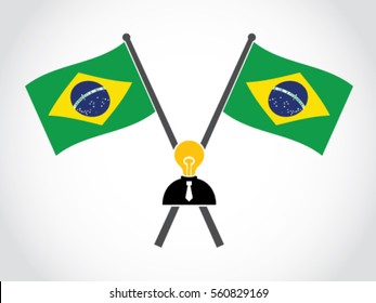 Brazil Emblem Lack Of Idea Politician