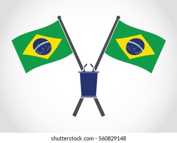 Brazil Emblem Podium Lectern