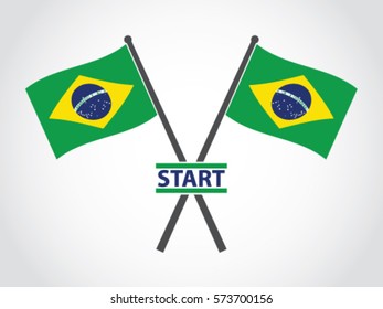 Brazil Emblem Start Line