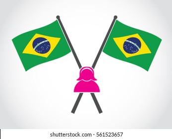 Brazil Emblem Woman
