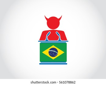 Brazil Evil Crime Podium Speech