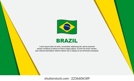 Brazil Flag Abstract Background Design Template. Brazil Independence Day Banner Cartoon Vector Illustration. Brazil Independence Day