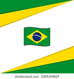 Brazil Flag Abstract Background Design Template. Brazil Independence Day Banner Social Media Post. Brazil Banner
