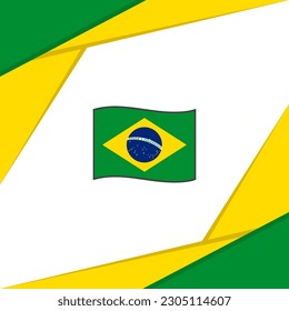 Brazil Flag Abstract Background Design Template. Brazil Independence Day Banner Social Media Post. Brazil Design