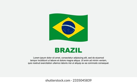 Brasilianische Flaggen-Design-Vorlage für abstrakte Hintergrundbilder. Brasilianische Independence Day Banner Social Media Vektorgrafik. brasilianischer Hintergrund