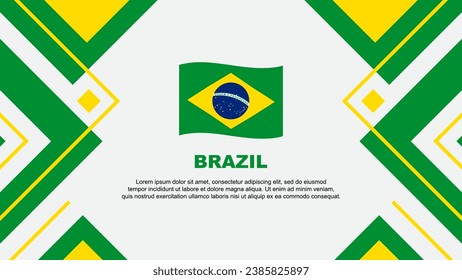 Plantilla de diseño de fondo de resumen de la bandera de Brasil. Ilustración vectorial del Día de la Independencia de Brasil. Ilustración de Brasil