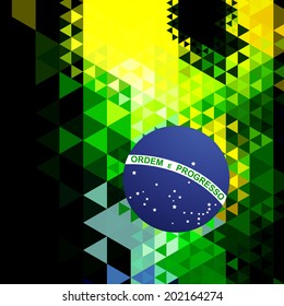 Abstraktes Design der brasilianischen Flagge