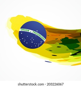 brazil flag abstract design