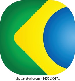 Brazil flag app gradient icon