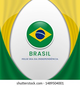 Brazil flag background concept for brazil independence day