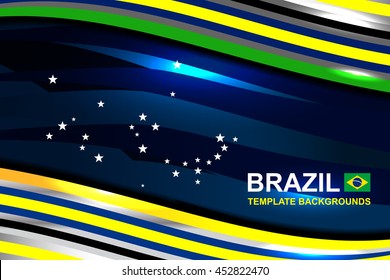 Brazil flag Background concept for Independence, National Day and other events, Vector illustration