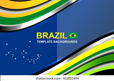 Brazil flag Background concept for Independence, National Day and other events, Vector illustration