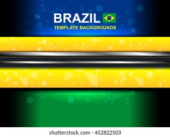 Brazil flag Background concept for Independence, National Day and other events, Vector illustration