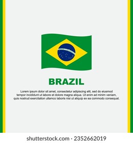 Brasilianische Vorlage für die Flaggenhintergründe. Brasilien Unabhängigkeitstag Banner Social Media Post. Brasilien-Cartoon