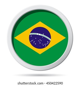 Brazil flag badge .vector eps 10