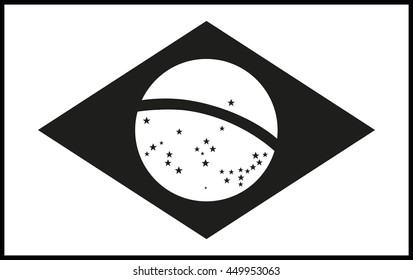 Brazil flag black