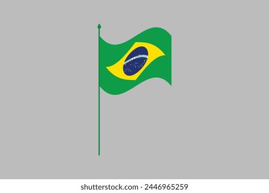 Brazil flag, The flag of Brazil, Brazilian National Flag, EPS Vector Illustration, Flag of the Federative Republic of Brazil
