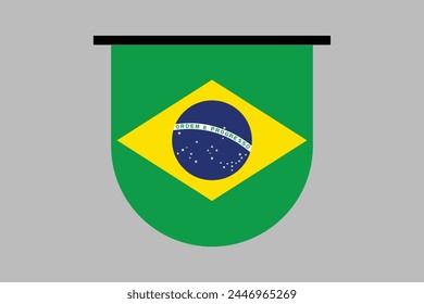 Brazil flag, The flag of Brazil, Brazilian National Flag, EPS Vector Illustration, Flag of the Federative Republic of Brazil
