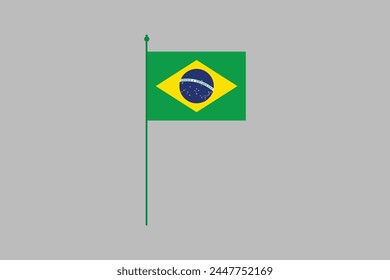 Brazil flag, The flag of Brazil, Brazilian National Flag, EPS Vector Illustration, Flag of the Federative Republic of Brazil
