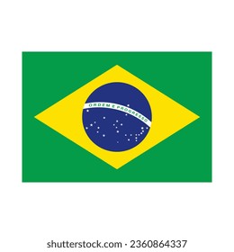 Brazil flag. Brazilian flag. Vector.
