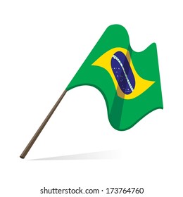 Brazil Flag, Brazilian Flag Waving 