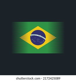 Brazil  Flag Brush. National Flag