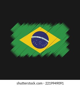 Brazil Flag Brush. National Flag