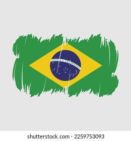 Pincel de la bandera de Brasil estalla vector
