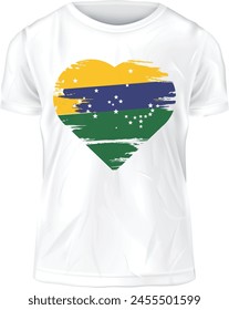 Brazil Flag Brush vector T-shirt design