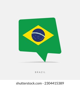 Brazil flag bubble chat icon