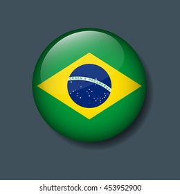 Brazil flag button