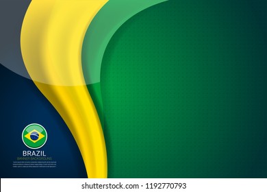 Brazil flag color background concept for independence, republic day and other events, Vector illustration Design