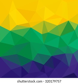 Brazil flag concept low poly triangular abstract background